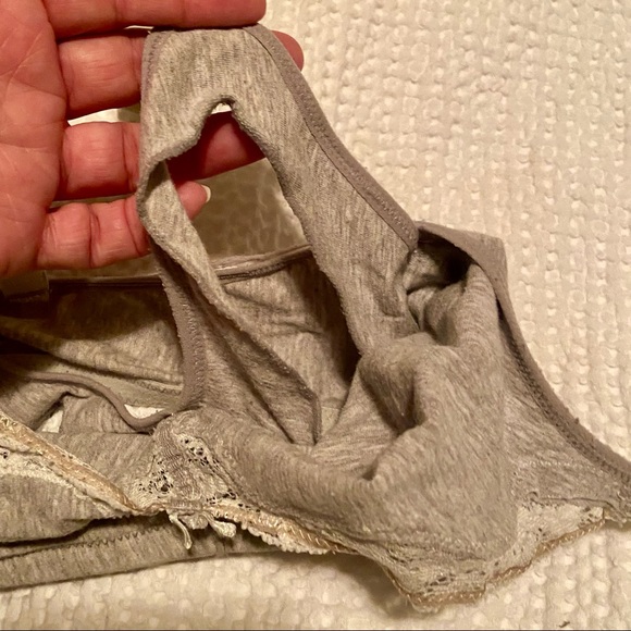 38C NURSING BRA GREY WITH LACE ACCENTS - Picture 6 of 8